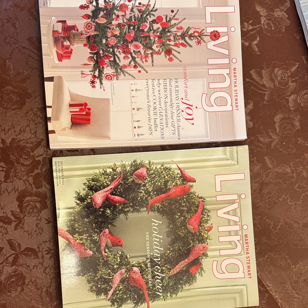 Martha Stewart Living Holiday Wreath Magazine Set - Red and Green